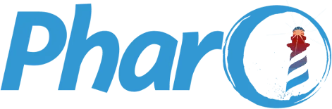 The Pharo logo with a stylised lighthouse